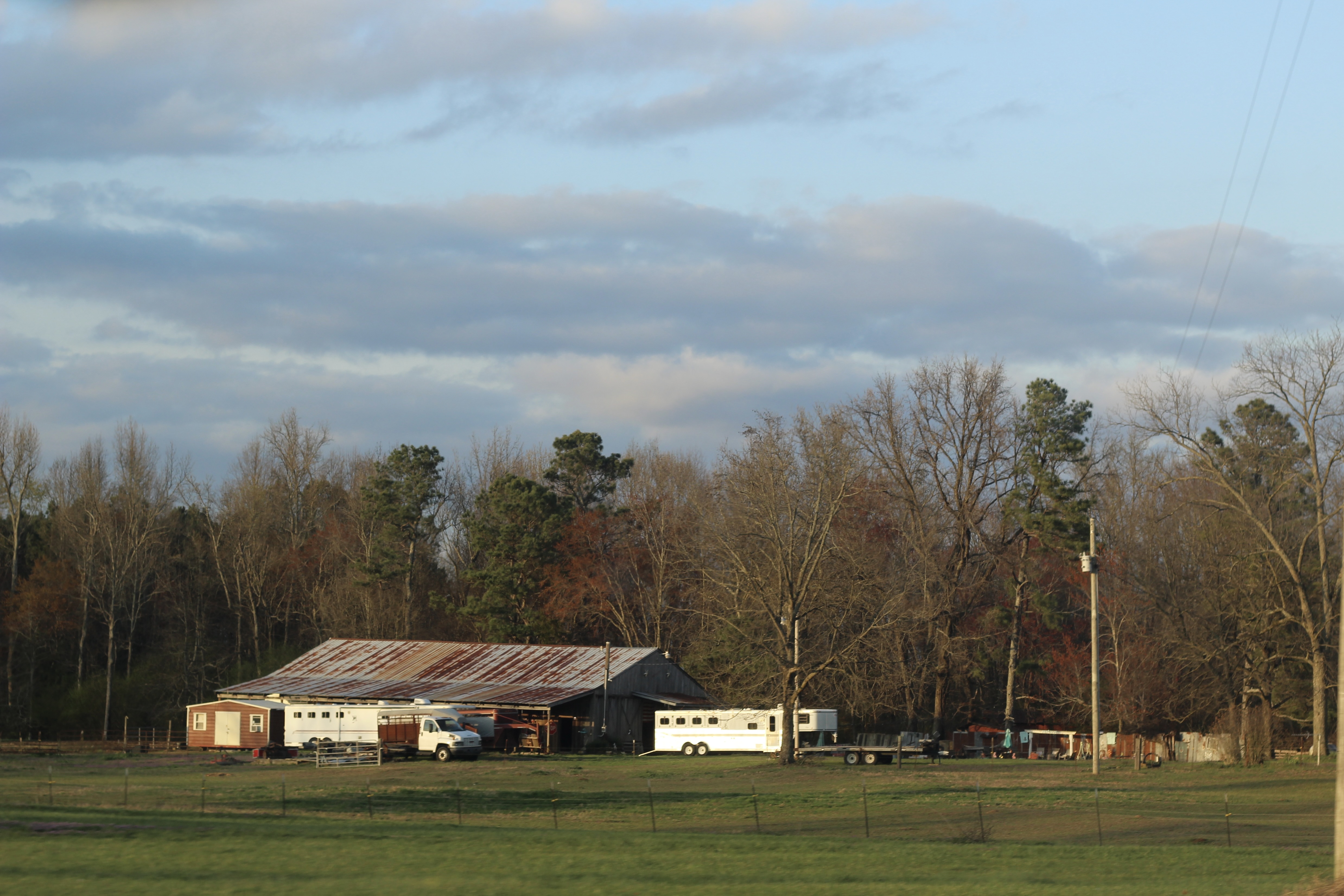 Rusty Roof with Sky Above
